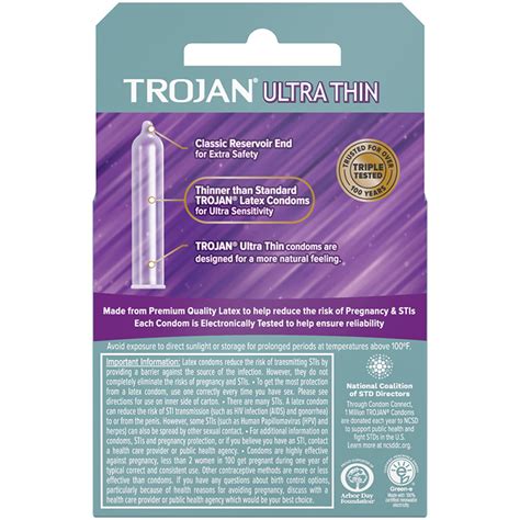 Trojan Ultra Thin Lubricated Latex Condoms | Cirilla's