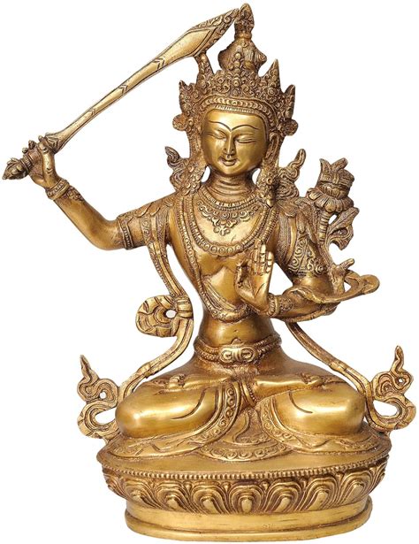 Exotic India Manjushri - Brass Statue : Amazon.in: Home & Kitchen