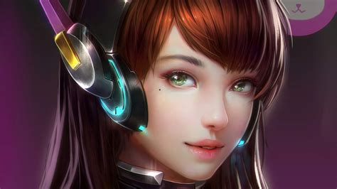 Redhead Female Character D.Va Overwatch 4K HD Overwatch Wallpapers | HD ...