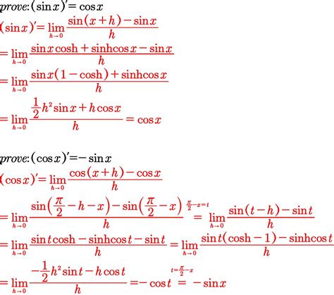 五类基本初等函数的求导公式证明(三角函数) - 哔哩哔哩