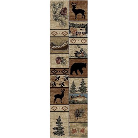 Rug Empire American Destination Mountain Solitude Multi Lodge Area Rug ...