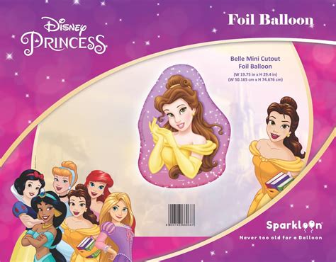 Buy Disney Princess Beauty and The Beast Belle Mini Cutout Foil Balloon ...