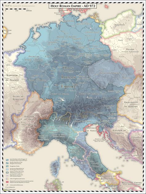 Holy Roman Empire, 972. | Holy roman empire, Roman empire map, Roman empire