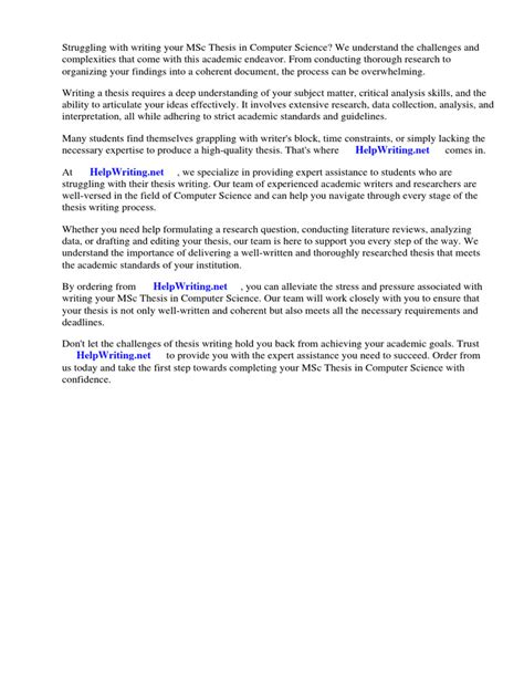 Image result for Computer Science Masters Thesis