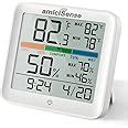 amiciSense Digital Hygrometer Thermometer, AS-55 Temperature and ...