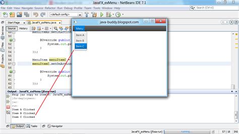 Image result for JavaFX Menu