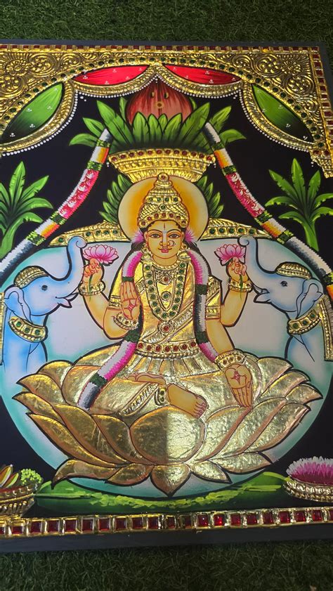 VaraLakshmi in kumbam tanjore Painting 15 days delivery from payment d ...