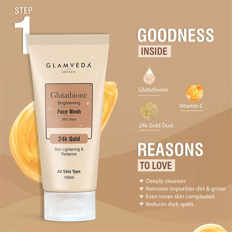 Glamveda Glutathione 4-Step Skincare Routine For Healthy & Radiant Ski ...