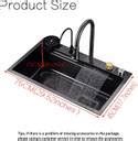 NIRALI Sink of kitchen 30x18x9 INCH Integrated Waterfall Kitchen Sink ...