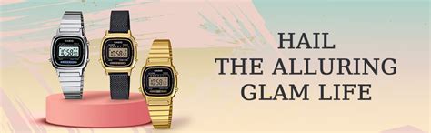 Casio Women Vintage LA670WGA-1DF Black Digital Dial Gold Stainless ...