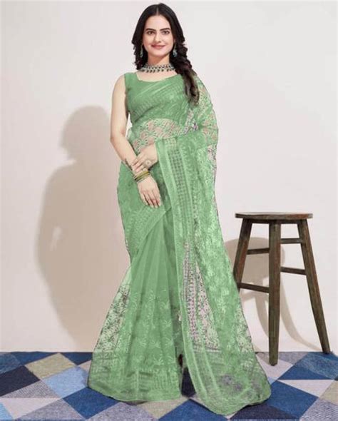 Pista Green Saree - Buy Pista Green Saree online at Best Prices in ...
