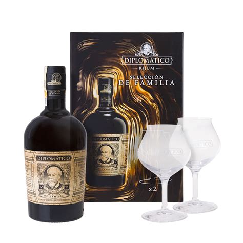 Diplomatico SELECCIÓN DE FAMILIA Rum 0,7 l 43% Giftbox 2 glasses ...