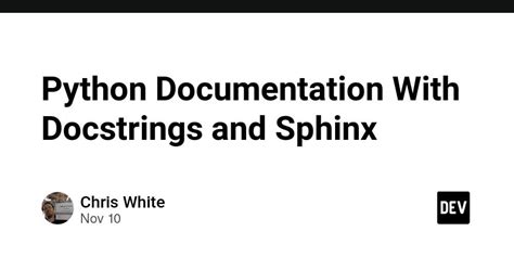Python Docstrings with Sphinx 的图像结果
