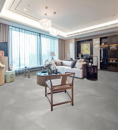 Living Room Cement Gray Color Porcelain Ceramic Flooring Wall Tile ...