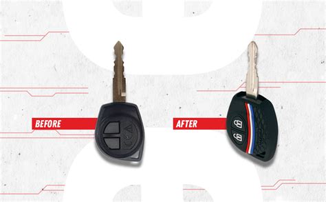 Keyzone® Striped Key Cover and Keyring Compatible for Swift, DZire ...