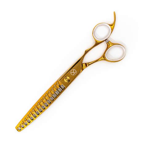 Gold 7” 16T Chunker Scissor – Kanpeki Dog Grooming Scissors