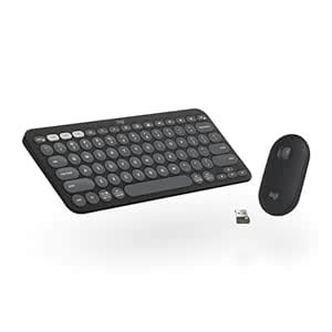 Logitech Pebble 2 Combo, Wireless Keyboard and Mouse, Quiet and ...
