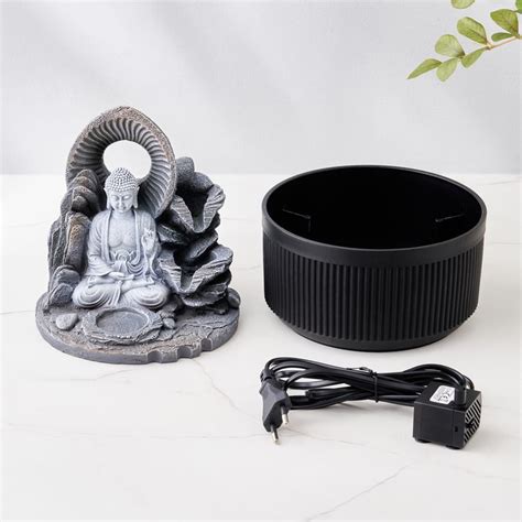 Buy Corsica Alpine Polyresin Buddha Fountain with T-Light Holder ...