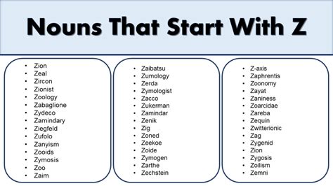 Words That Start With Z Useful List Of 300 Words With Z, 40% OFF