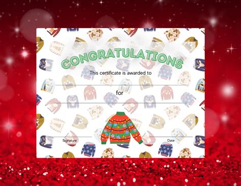 Printable Christmas Certificate, Holiday Certificate, Printable ...