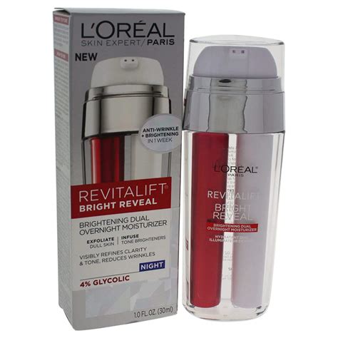 L'Oreal Paris Revitalift Bright Reveal Dual Overnight Moisturizer, 1 Oz ...