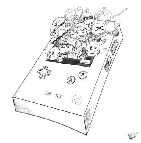 Image result for How to Draw a Gameboy Color