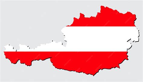 Simple map of austria drawing vector illustration | Premium Vector