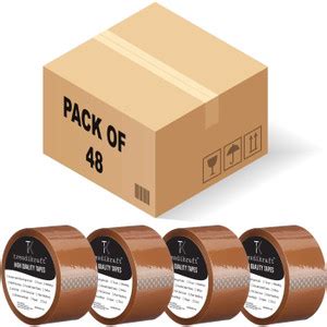 Flipkart.com | TRENDIKRAFT 2 inch X 65 meters Brown BOPP Self Adhesive ...