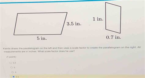 Solved: Kamla draws the parallelogram on the left and then uses a scale ...