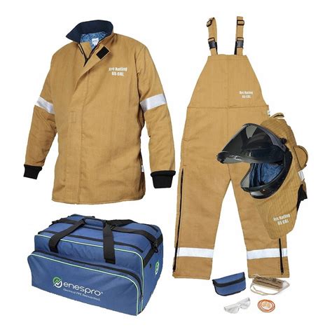 NATIONAL SAFETY APPAREL, XL, 65 cal/sq cm ATPV, Jacket and Hood Kit ...