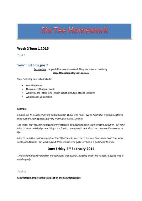 Image result for First Week of Term Part 2