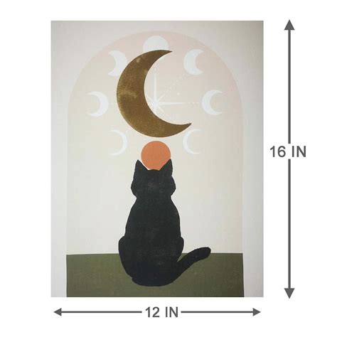 Cat Moon Canvas Wall Art, 12x16 | At Home