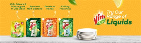Vim Dishwash Liquid Gel Lemon, With Lemon Fragrance, Leaves No Residue ...