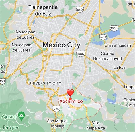 Map Of Xochimilco
