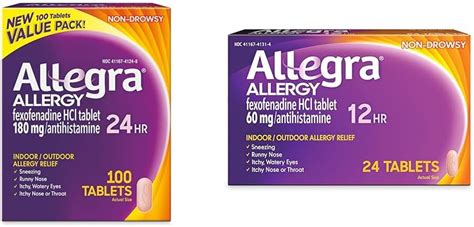 Allegra 24HR Adult Antihistamine Tablets, 100-Count India | Ubuy