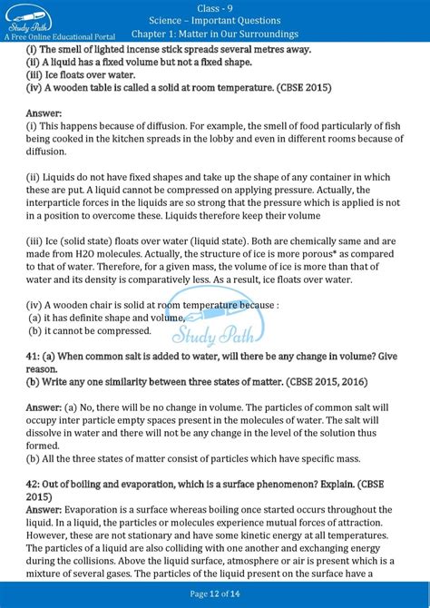 Image result for Class 9 Science Chapter 1 Important Questions