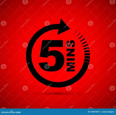 The 43 Minutes Icon Isolated On White Background, Clock And Watch ...