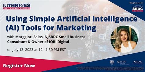 Using Simple Artificial Intelligence (AI) Tools for Marketing, July 13 ...