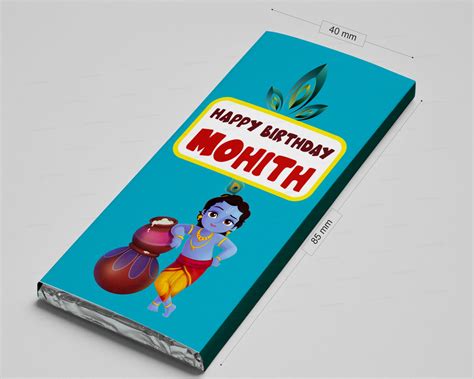 Little Krishana Theme Home Made Chocolate Return Gifts | Personalized ...
