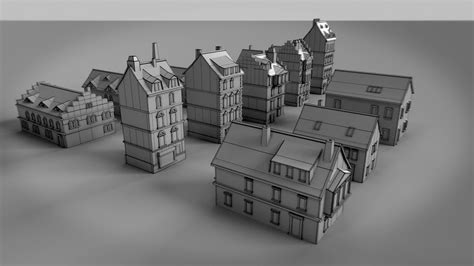 Paper Buildings and Building Model Kit 3D Model $12 - .blend .dae .fbx ...
