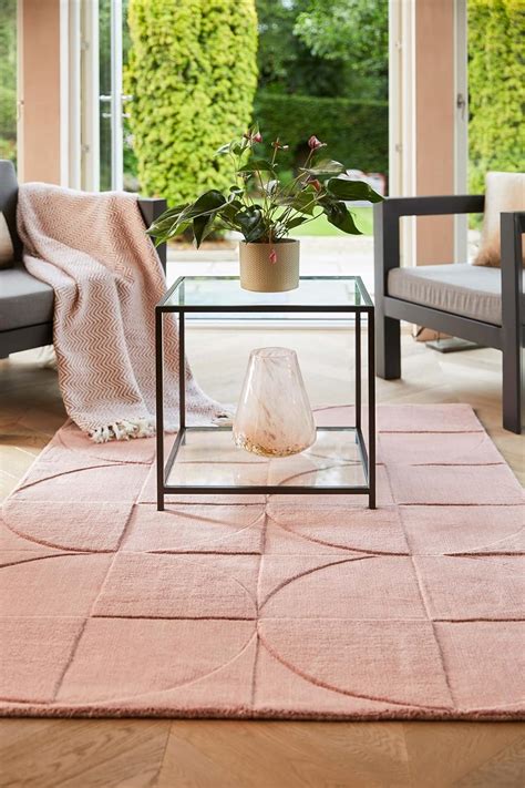 Buy Rafia Collection Handmade Woollen Rug Geometric & Modern Pattern ...