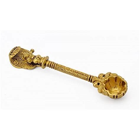 Purpledip Brass Udharini Spoon Sheshnag Hawan Aarti: Vintage ...