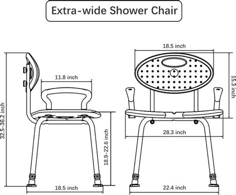 Buy Vellisond Heavy Duty Shower Chair with Arms and Back for Inside ...