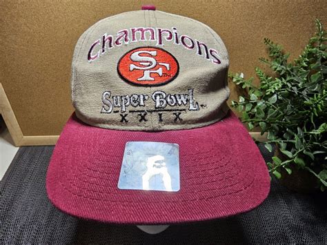 Vintage San Francisco 49ers Super Bowl XXIX Champions Snapback Hat Cap ...