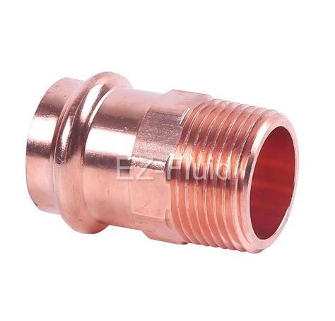 Buy EZ-FLUID Plumbing 2" MIP x Press LF Copper Press Male Adapter ...