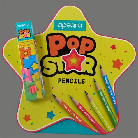 Apsara POP Stars Extra Dark Pencils – STATIONERY KINGDOM