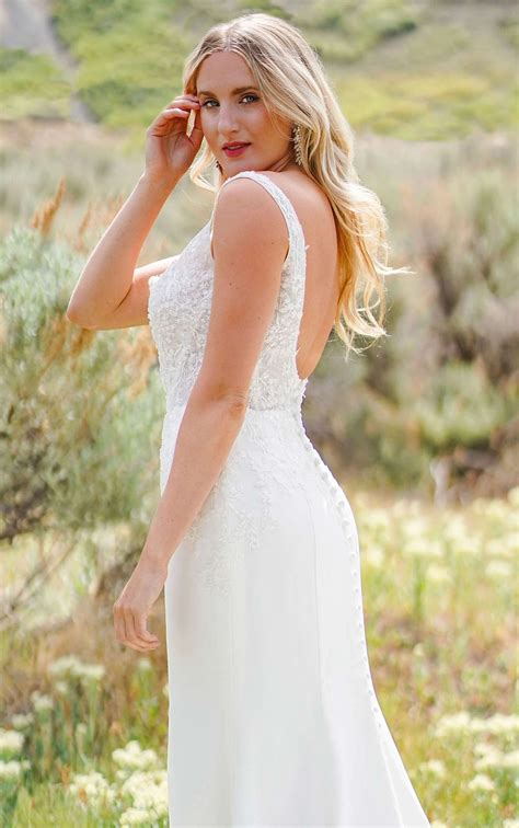 Square Neckline Wedding Dress with Beaded Bodice and Simple Skirt | Stella York Wedding Dresses