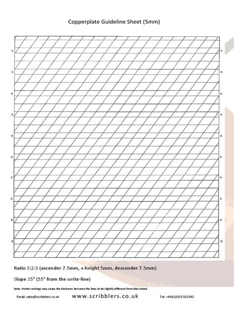 Image result for Copperplate Guide Sheet