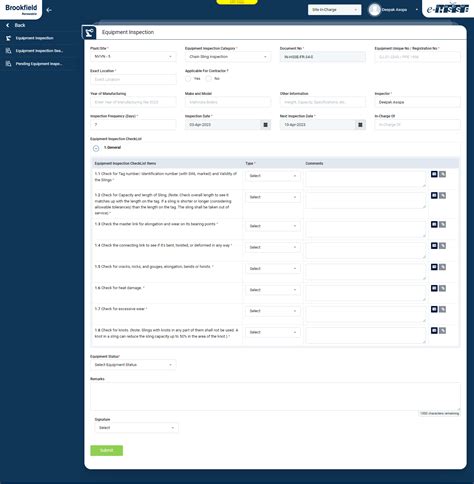 Equipment Inspection