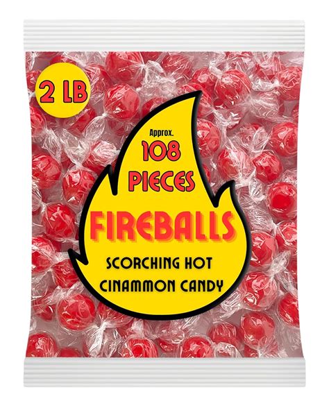Amazon.com : Fireball Candy Bulk - 2 LB Red Hot Jawbreaker Candy ...